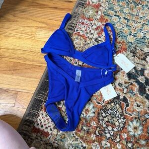 NWT blue aurelle bikini